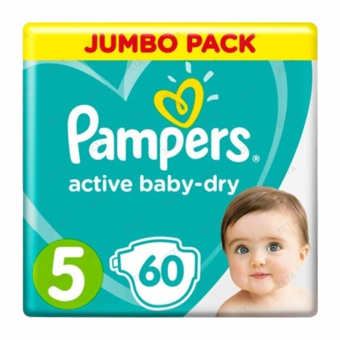 Подгузники PAMPERS Activ Baby Junior Джамбо 60 шт РОССИЯ