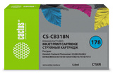 Картридж струйный Cactus CS-CB318N(CS-CB318) №178 синий (5мл) для HP PS B8553, C5383, C6383, D5463, 5510