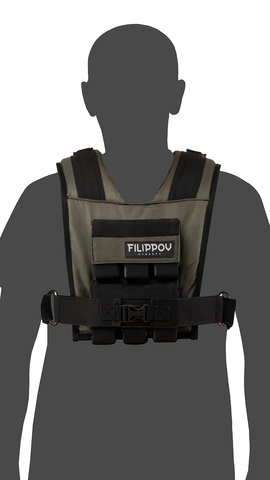 Жилет-утяжелитель Hard Training Filippov 13кг (зеленый), зеленый