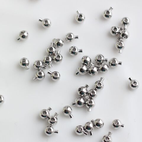 Кримпы самозажимные родий, 10 шт, КТ020