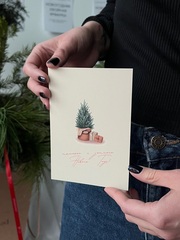 Открытка 10*15см - Теплого и уютного Нового года