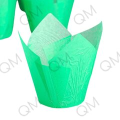 Форма бумажная "Тюльпан" 50*80 мм (зеленая заливка) 50шт/упак