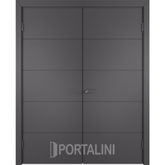 Купить Двустворчатая дверь эмаль VFD Trivia Graphite графит глухая