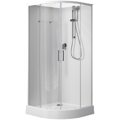 Aquanet Passion EVO Задние ст.1/4 и Квад. 800х800-бел./Верт.проф-бел./Уплот.-прозр. №3/3 267911 фото