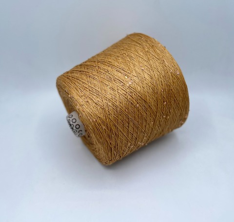 G&G Filati (пр.Италия), art-Lino 430м/100гр, 100%Лен +пайетка, цвет-Червонное золото. арт.30397