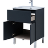 Aquanet 277547 Тумба Алвита new 60 напольная 1 ящ., 2 дв. цв.антрацит (277547)