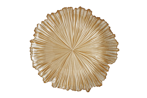 Тарелка обеденная 28см Anna Lafarg Ray золотистая