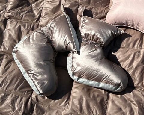 Сапожки-носочки пуховые German Grass Comfort Socks Travel Grass Milk Chocolate бежевые