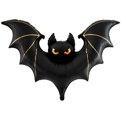 Фигура гелиевая Мышь летучая черная с золотом