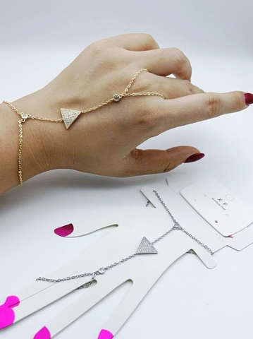 6921 - Слейв-браслет с подвеской треугольник