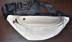 Сумка поясная женская, цвет молочный