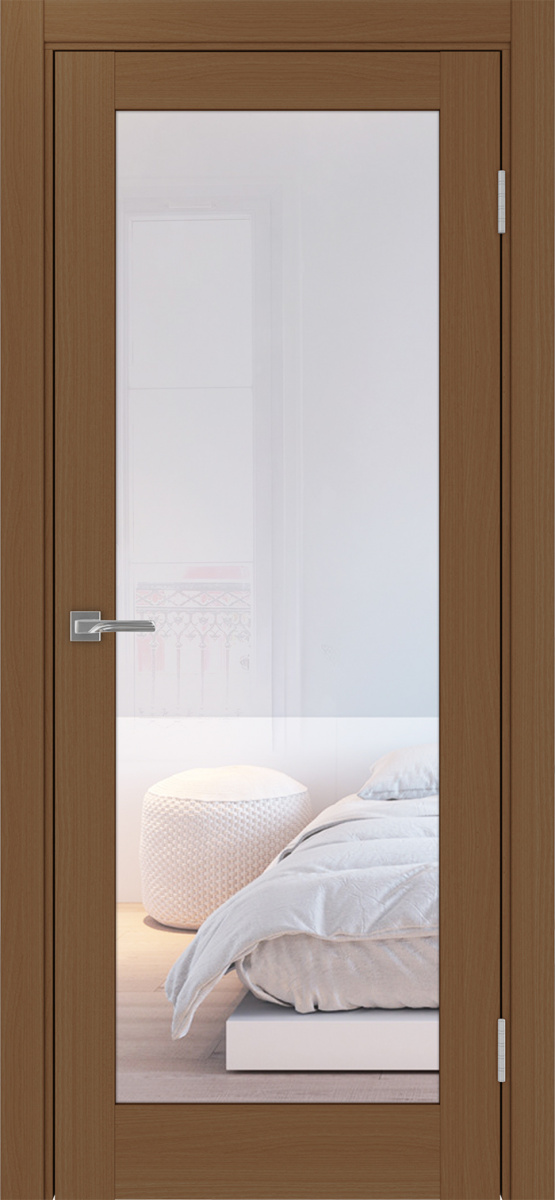 Дверь межкомнатная Оптима Порте Турин 501.2, цвет орех, экошпон, стекло прозрачное