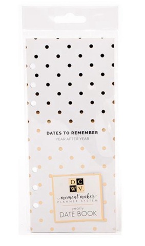 Блокнот для записей -DCWV Moment Maker Planner System Yearly Date Book Insert-9,5х21см