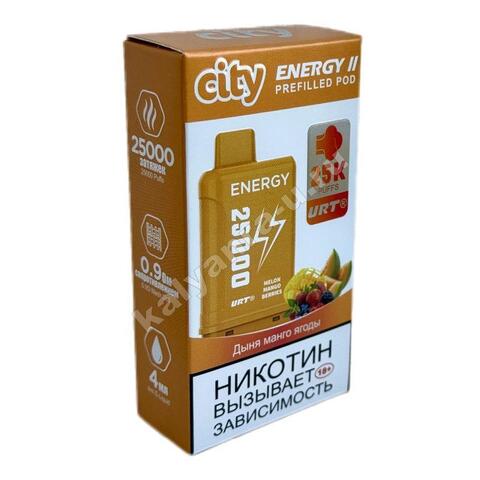 Картридж City Energy 2 - Дыня Манго Ягоды 25000 затяжек
