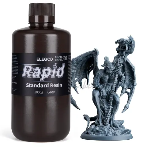 Фотополимерная смола Elegoo Rapid Standard Resin, серая (Grey), 1 л, 50.103.0129