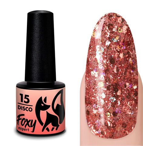 Гель-лак дизайн (Gel polish DISCO) #15, 5 ml