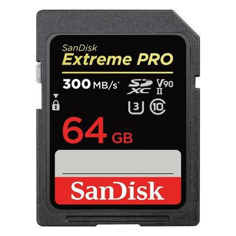 Карта памяти SanDisk 64GB Extreme PRO UHS-II SDXC 300MB/s