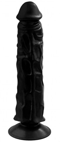 Черный гелевый фаллоимитатор на присоске №9 - 19,5 см. - Джага-Джага 351-09 BX DD