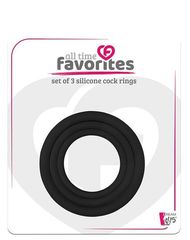 Набор из 3 эрекционных колец SILICONE COCKRINGS - 