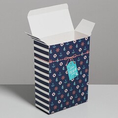 Подарочный короб в морском стиле - Магазин тельняшек.ру 8-800-700-93-18Коробка подарочная 