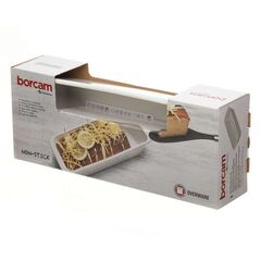 Форма для выпечки стекло, 12.4х31х7 см, 1.63 л, прямоуг, крем, Borcam, 59104CR