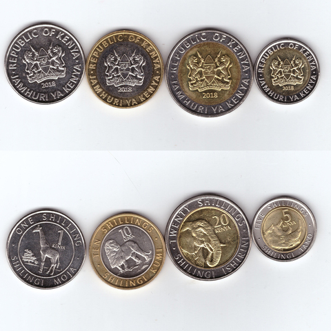 Кения набор монет 2018 4 шт