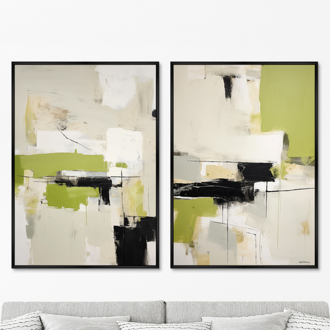 ArtNoMore - Набор из 2-х репродукций картин на холсте Landscape collection, In green, 2024г.