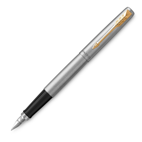 Ручка перьевая Parker Jotter Core, Stainless Steel GT, M (2030948)