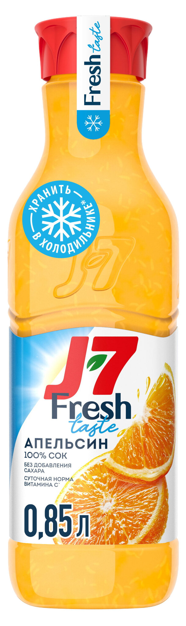 Сок J7 Fresh Taste Апельсин с мякотью, 850мл с доставкой по Новосибирску.  Гипермаркет МЕГА-Гастроном.