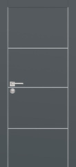 Дверь PX-2 AL кромка с 2-х ст. / Цвет Графит / Двери PROFILO PORTE