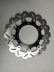 Диск тормозной передний на Yamaha YZF R600 / XJ N / YZF R THUNDERCAT и другие, черный лепестковый