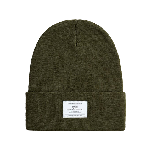 Шапка Alpha Industries Essential Beanie Olive (Зеленая)