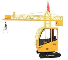 Детский аттракцион грузоподъемный кран с клешнёй "Башенный кран"