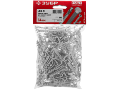 ЗУБР ДХ-П, 14 мм, нейлон, 100 шт, дюбель-хомут для плоского кабеля (30912-14)