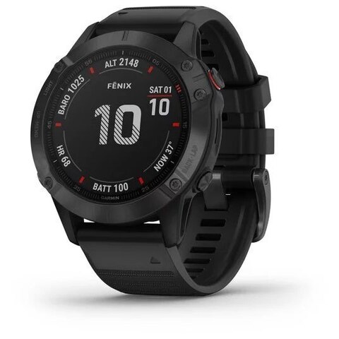 Мультиспортивные часы Garmin Fenix 6 Black with Black Band