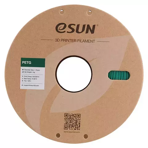 Катушка PETG-пластика ESUN 1.75 мм 1кг., изумрудная