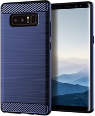 Чехол для Samsung Galaxy Note 8  цвет Blue (синий), серия Carbon от Caseport