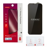 Защитное стекло 9H HD Privacy ANMAC для iPhone 13 Pro Max, 14 Plus (Антишпион) (Черная рамка)