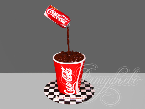Торт стакан Coca?Cola на 6 лет 1702123