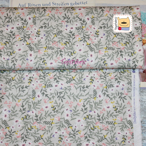 Ткань для пэчворка Dailylike 20741 (цветы цитруса) 45х55см