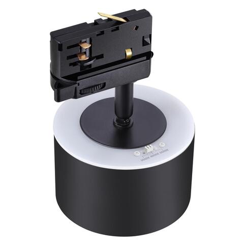 358977 PORT NT22 119 черный Трехфазный трековый светодиодный светильник с переключ. цв. температуры IP20 LED 3000К\4000К\6000К 12W вниз + 3W вверх 110-265V GIRO