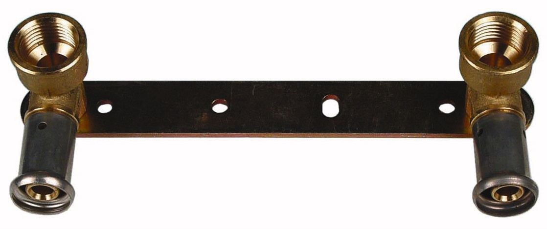 Водорозетка пресс Henco 16х1/2"x16 двойная на планке для ...