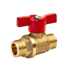 Кран латунный шаровой БАЗ.А32.1, 11Б27п1, DN 15, PN 40, штуцер-штуцер, бабочка