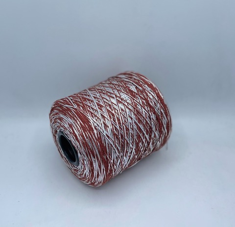 Luxury Production by Ri.Go (пр.Италия), art-Emporium, 340м/100гр, 90%Меринос,8%Полиэстер(фольга), 2%Полиамид , цвет-Кирпичный+серебро(348/138) ,арт.32220