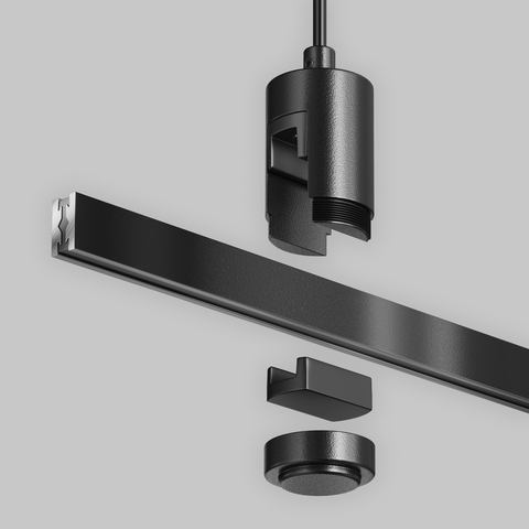 Комплектующие для систем освещения с токоведущими элементами Maytoni Accessories for tracks flarity TRA157SW-B1-B