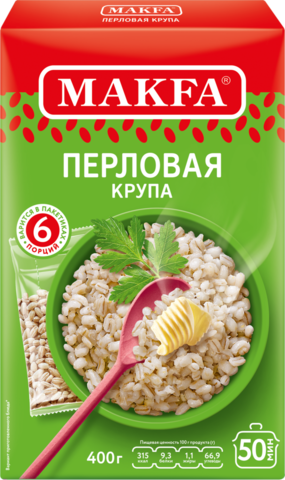 Крупа Макфа Перловая вар/пак 400г, шт