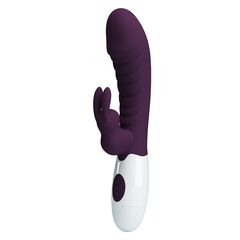 Фиолетовый вибратор-кролик Naughty Bunny - 19,8 см. - 