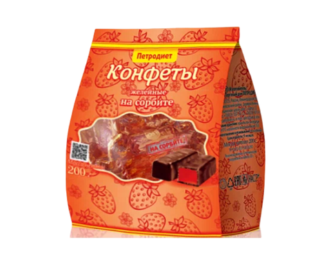 Конфеты Петродиет желейно- фрукт. на сорбите, 200г