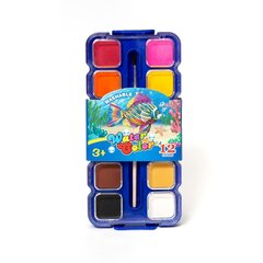 
          Акварель Yalong меловая, 12 цветов, с кистью, пластик. упаковка, "Animal"