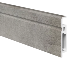 Напольный плинтус ПВХ Foresta Aviv Бетон серый FA 013 2000х70х13 мм